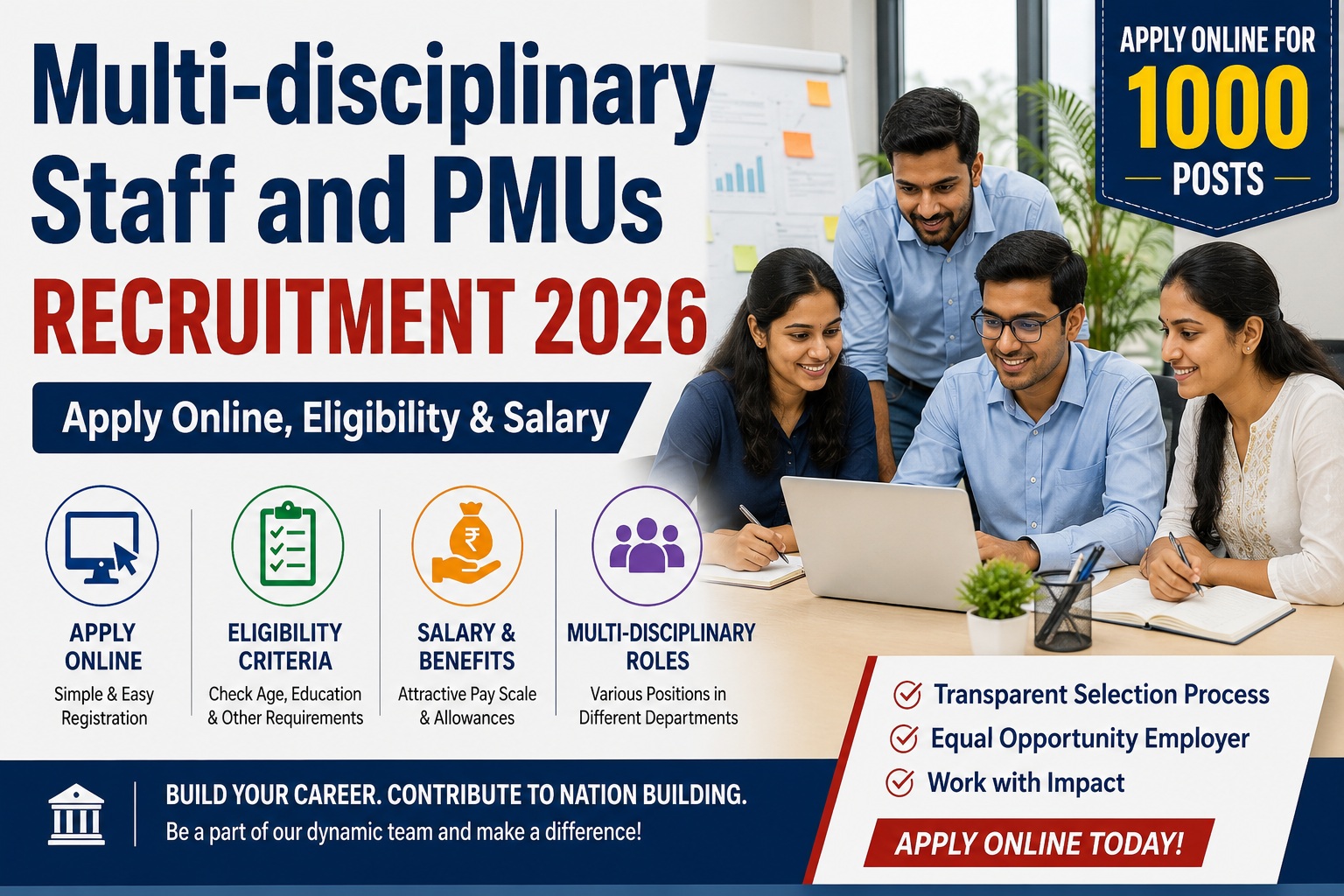EdCIL Multi-disciplinary Staff and PMUs Recruitment 2026 – Apply Online, Eligibility & Salary